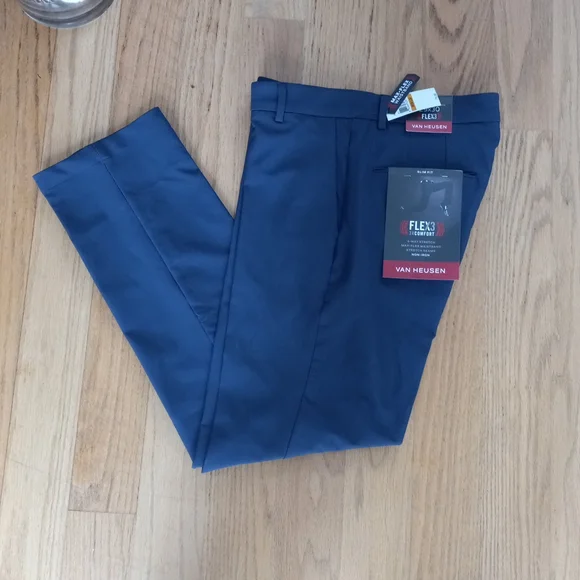 slim fit dress slacks Stain Shield Flat Front Stretch Dress Pant